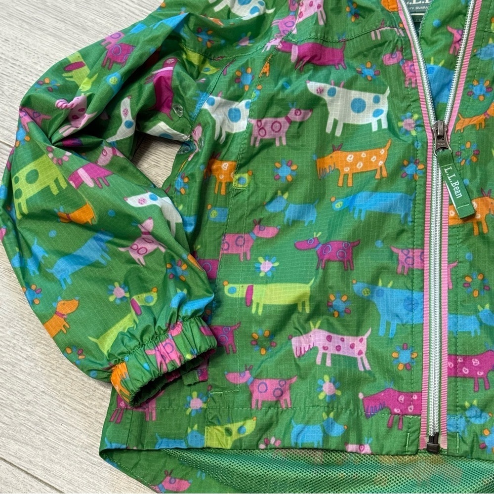 L.L. Bean Kids Green Animal Print Jacket - Picture 4 of 9